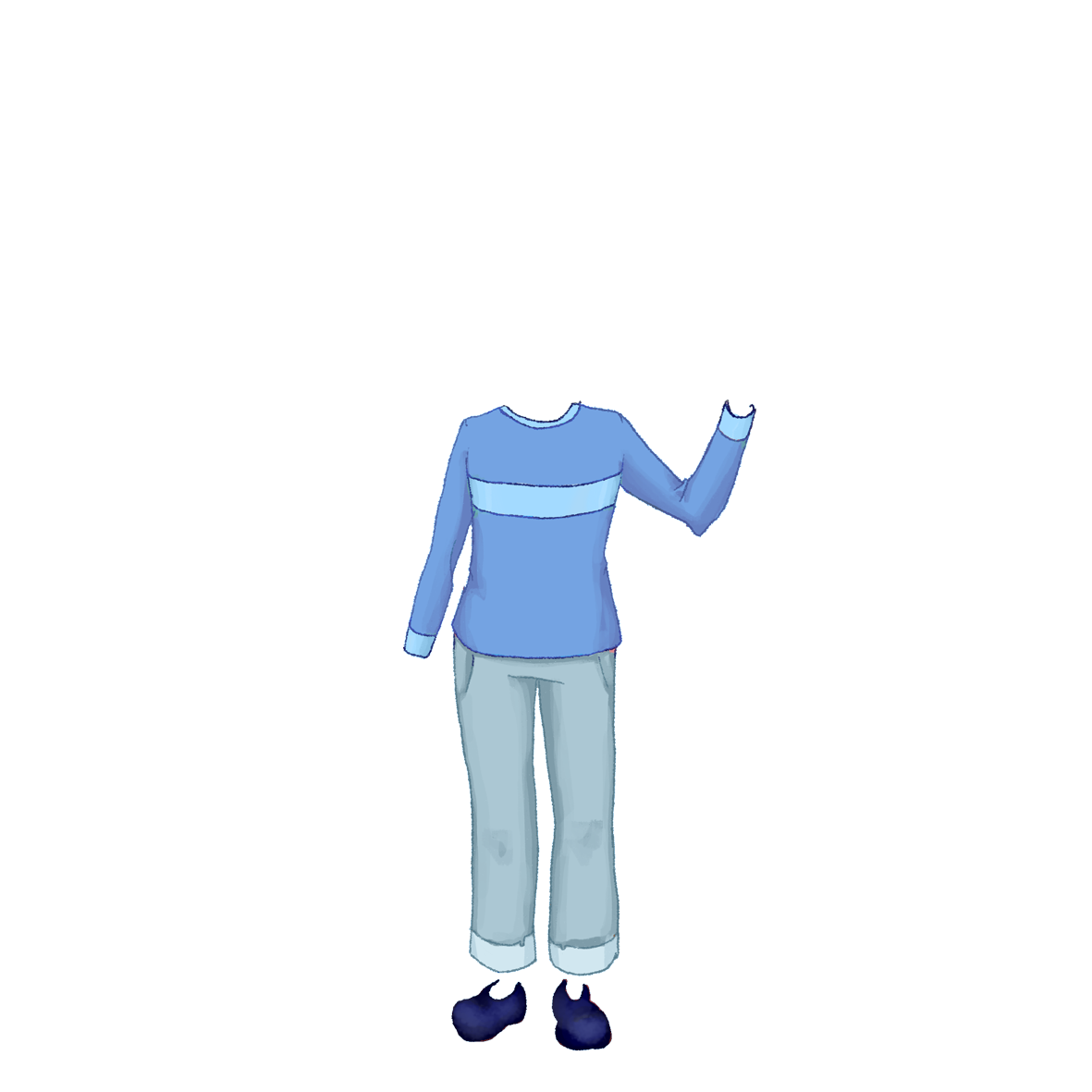 Langarmshirt blau