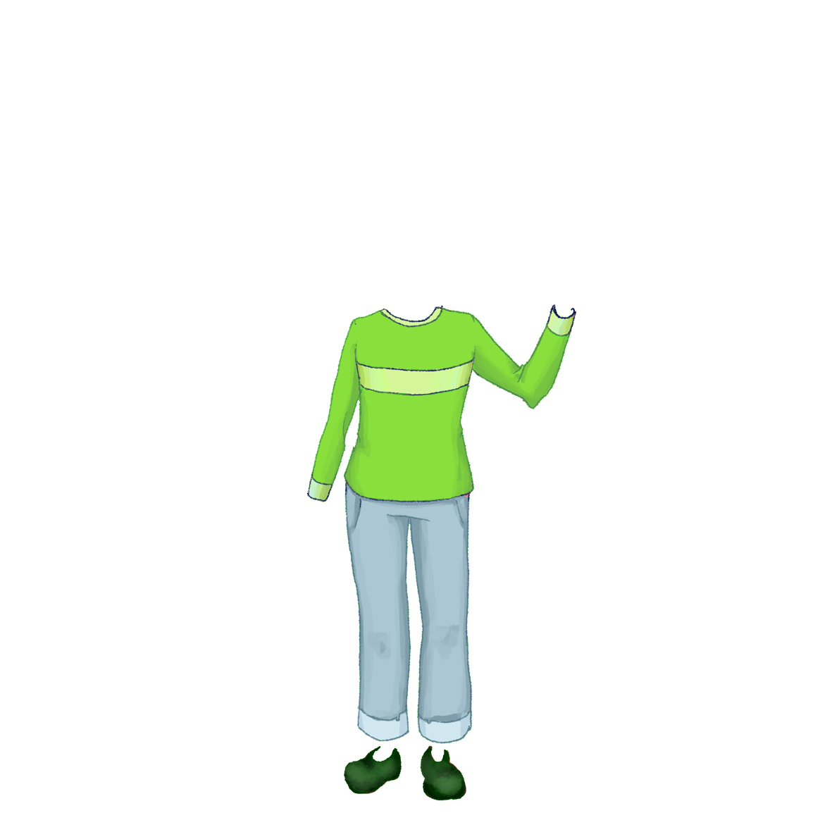 Langarmshirt grün